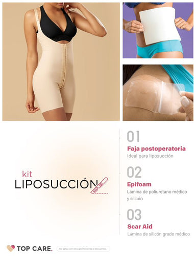 Faja post operatoria femenina a la rodilla, abdominoplastía, liposucci –  Top Care Store